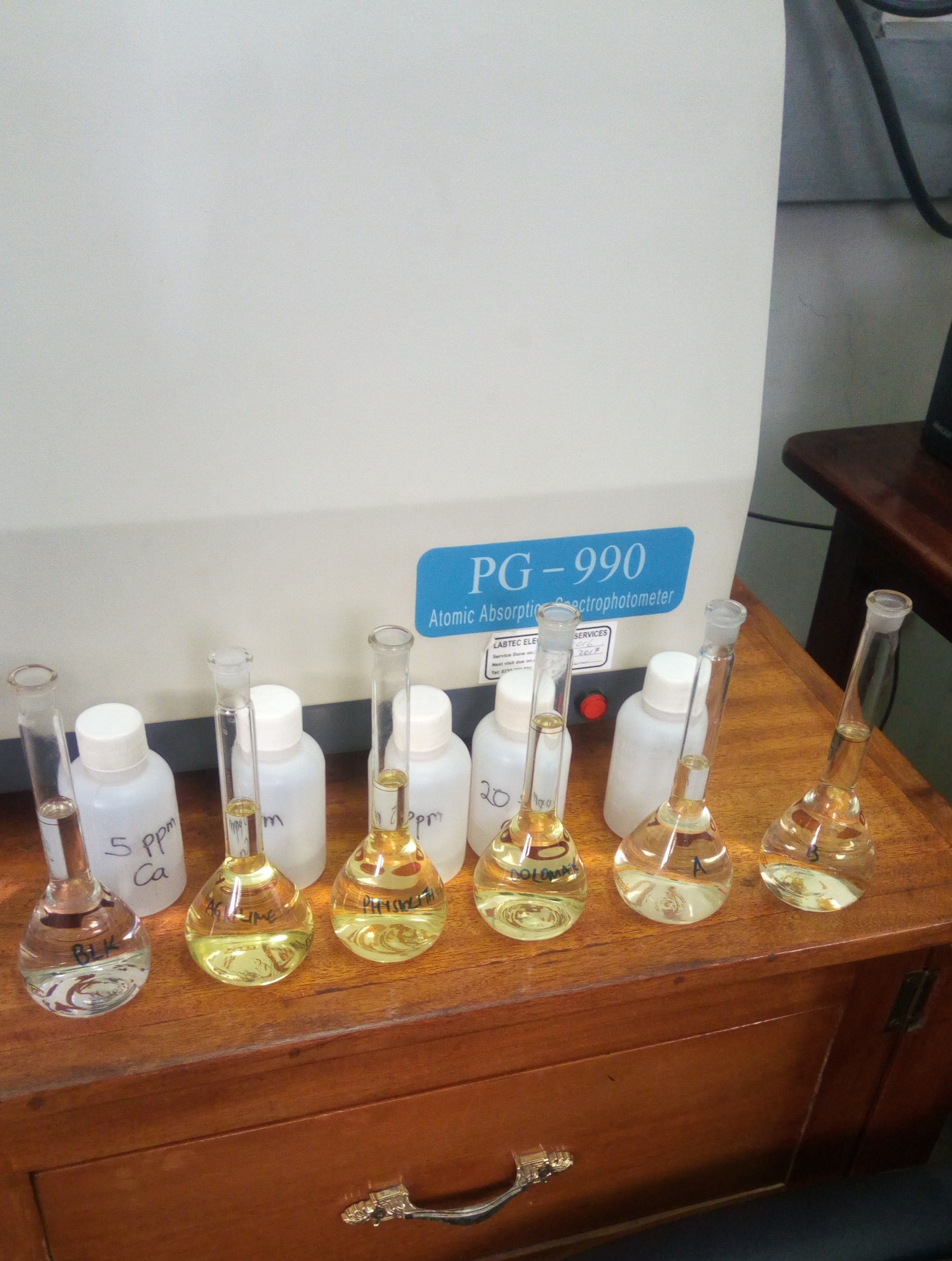 Lime Samples before analysis